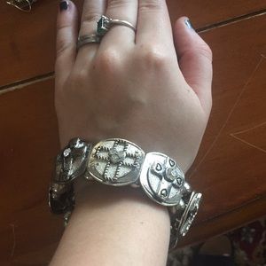 Metal Bracelet with Crosses!